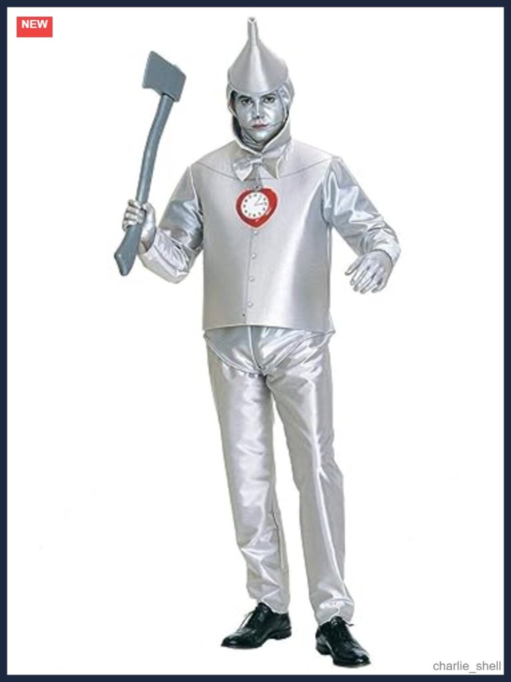 Men's Silver Costume Set Top Pants Accessories Halloween Cosplay Outfit